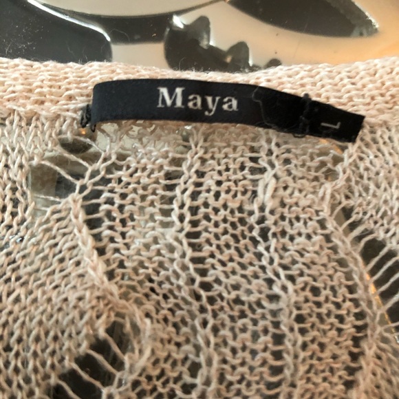 Cream and copper crochet tank top - Picture 2 of 5